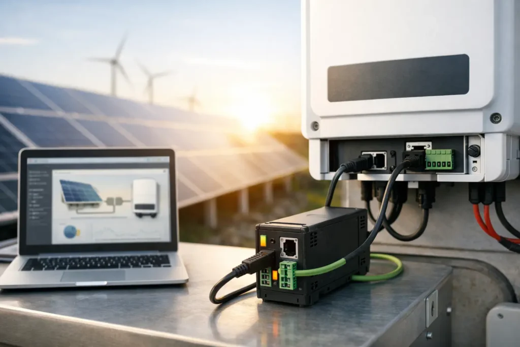 Comunicação Modbus para inversores solares