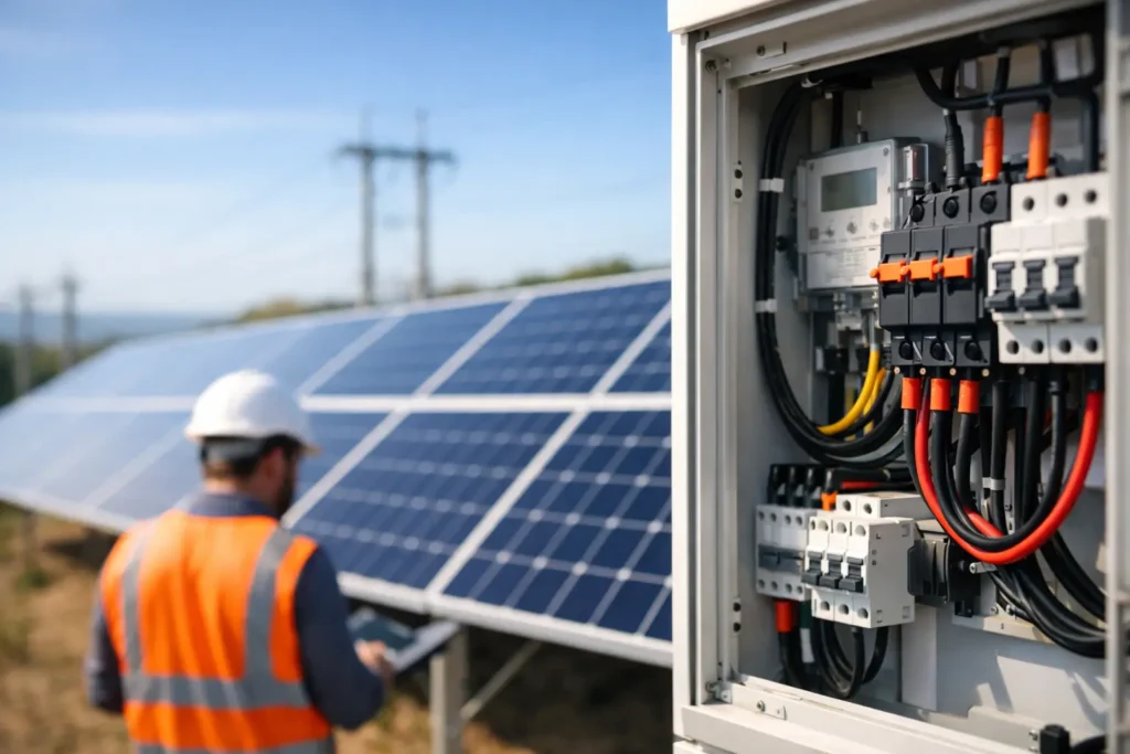Requisitos de conexão solar em baixa tensão